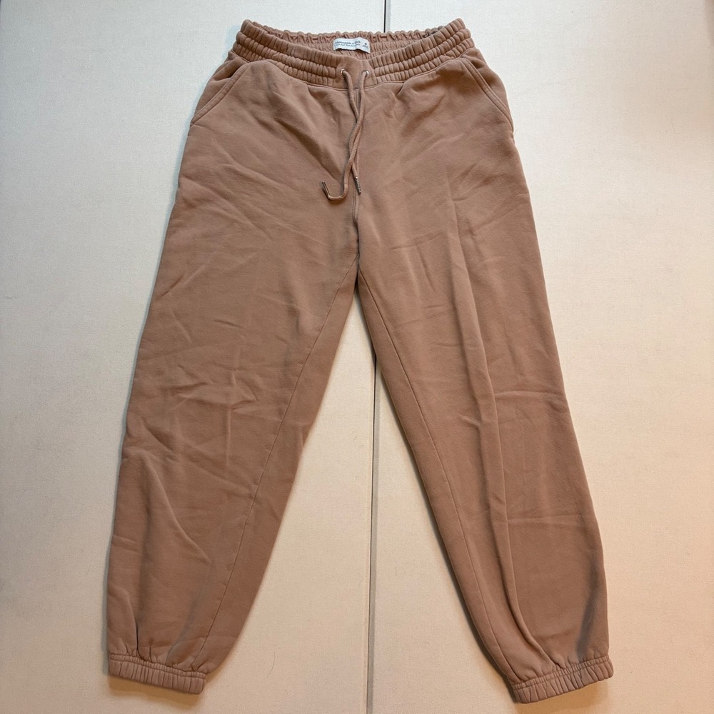 Abercrombie & Fitch Sweatpants M Tan Brown Excellent Soft A&F Max Essentials